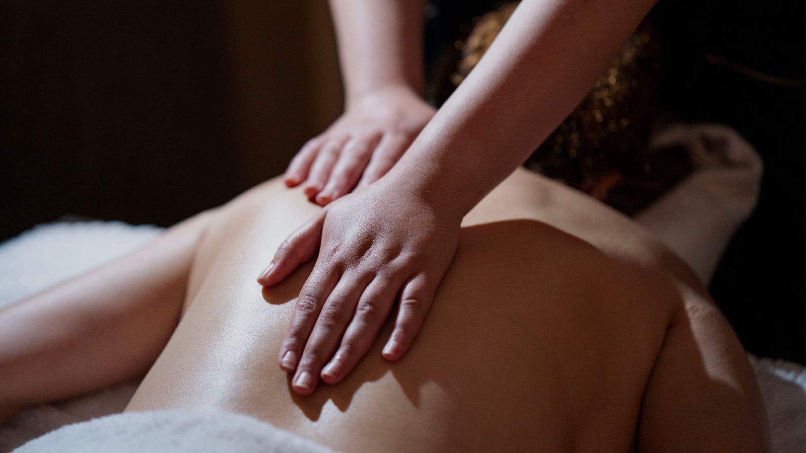 Massage on warm marble